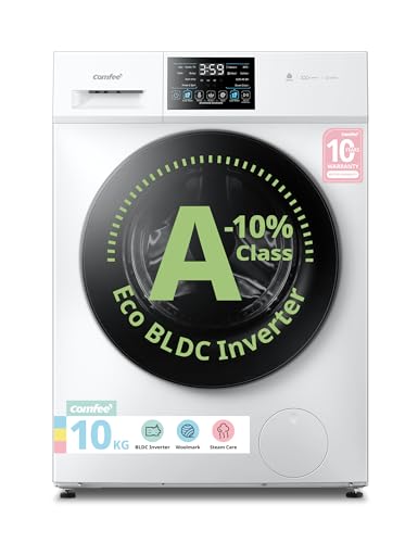 COMFEE 10kg Washing Machine A-10% Energy Class 1400rpm BLDC Motor White