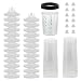 Master Paint System MPS Disposable Paint Spray Gun Cup Liners and Lid System, 25 Pack Large Size 27 Ounce (800ml) Kit - 25 Cup Liners, 25 Lids with Strainer, 1 Hard Cup with Retainer Ring and 10 Plugs