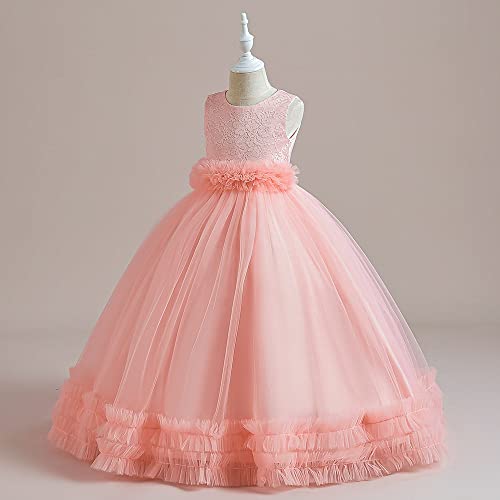 Vestido formal largo de tutú de princesa para niñas sin rozaduras 3