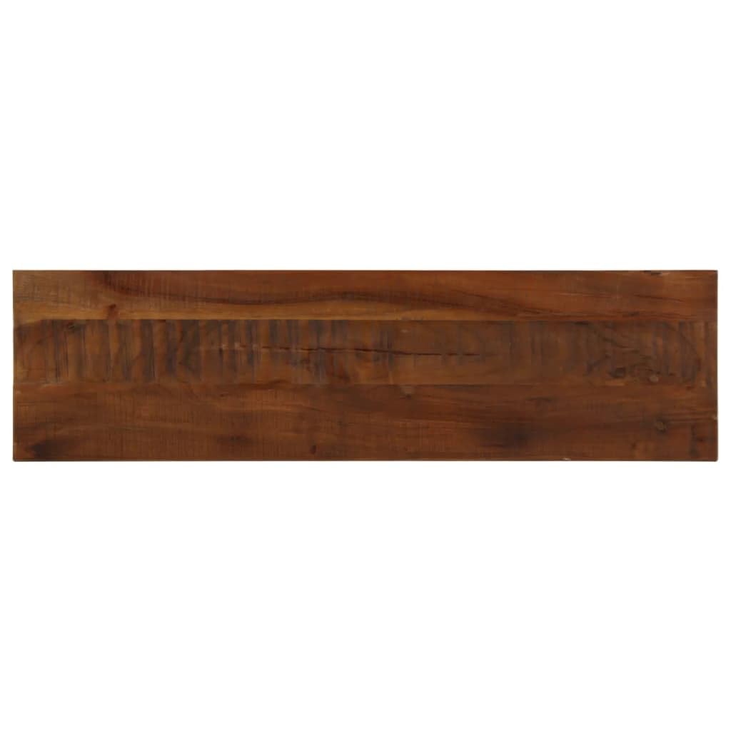 Plateau de table rectangulaire massif en bois vieilli, 100 x 20 x 3,8 cm, pour remplacer la table à manger, design rustique, facile à nettoyer avec un chiffon humide, combinable de manière
