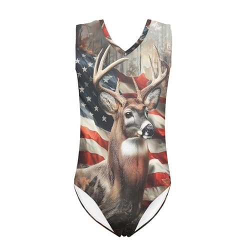 Image of KEIAHUAN Gymnastics Leotards for Girls Sleeveless Bodysuit Dance Leotards Performance Costume