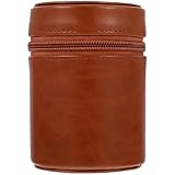 MUELODSIC Tragbare Digitalkameratasche aus Leder mit Stoßdämpfender Polsterung und Wasserfestem Schutz für Systemkamera Objektive im Reisegebrauch