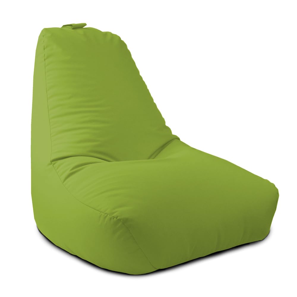 rucomfy Beanbags Large Indoor/Outdoor Bean Bag Chair, Home & Garden Recliner Seat, Durable & Water Resistant 97 x 82 x 80cm (Olive Green, Beanbag Only)