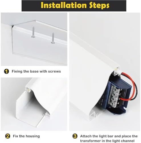 LED Aluminum Ceiling Trim Molding with Diffuser Channel - Indirect Wall/Ceiling Lighting, Double-Sided Luminous Cornice for Living Room, 1.6m/5.2ft (Neutral Light)
