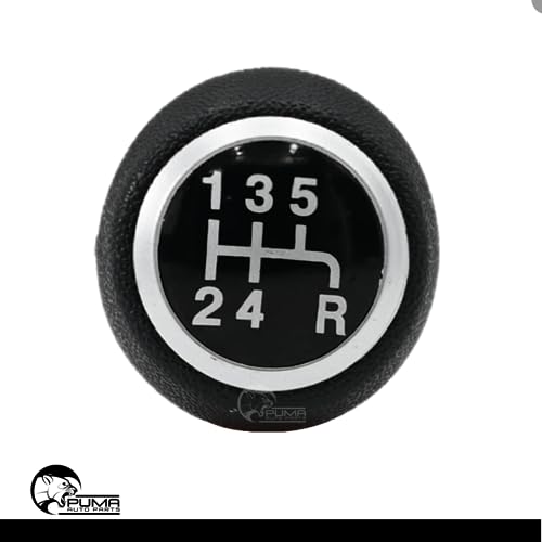 Manopla Bola de Câmbio Grand Siena 2012 13 14 15 - Preta - Anel Prata