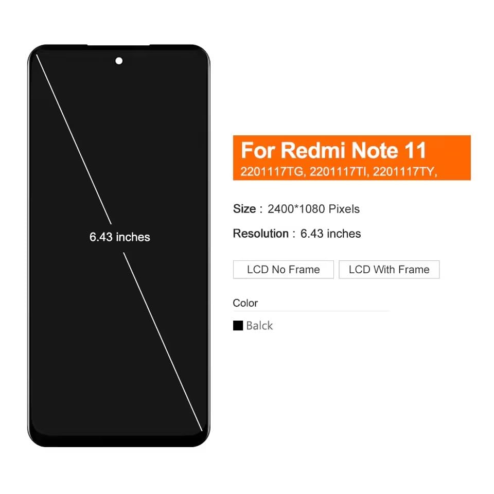 Écran LCD pour Redmi Note 11 Global Version 2201117TG sans châssis