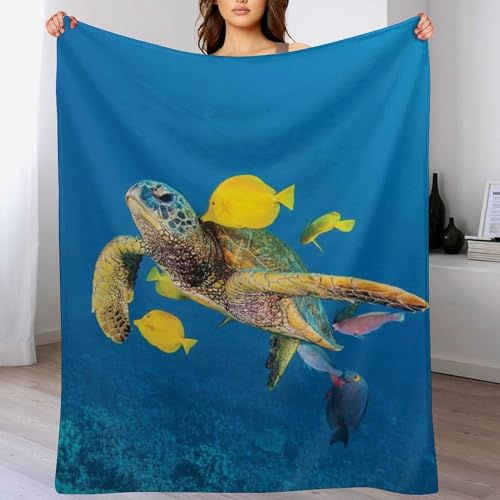 Couverture douce tortue en polaire pour vos soirées cocooning - 2