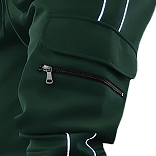 Men's Multi Pocket Cargo Pants Punk Rock Street Harem Pants Reflective Technical Hip Hop Sport Pants4