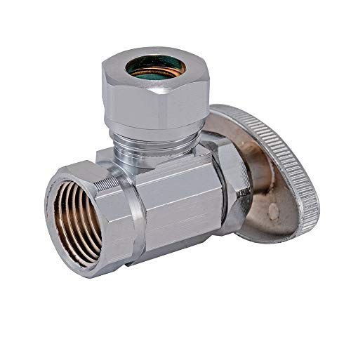 Eastman 04328Lf Multi-Turn Angle Stop Valve 1/2 Inch Fip X 1/2 Inch Slip-Joint, Chrome #TOP4