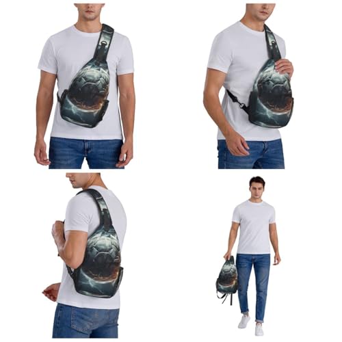 Mochila tipo bandolera para senderismo unisex negra miniatura 7