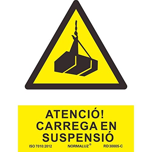 Normaluz Rd30005-C - Senyals Atencio Carrega En Suspensio Pvc Glasspack 0,7Mm 21X30Cm Con Cte, Ripci