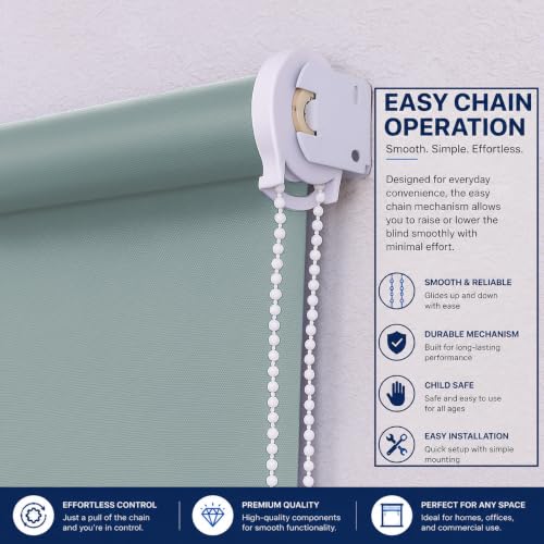 Image of 100% Blackout Roller Blind for Windows|Room Darkening & Privacy Protection Window Shade Blinds|Home, Bedroom, Living Room & Office|Slate Blue, 5X10 Feet, Pack of 1
