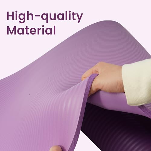 Image of BalanceFrom GoYoga All-Purpose 1 /2-Inch Extra Thick High Density Anti-Tear Exercise Yoga Mat with Carrying Strap