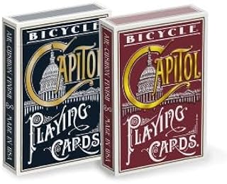 Bicycle Capitol Carte da Gioco, Nero e Rosso, 2 Mazzi
