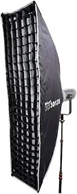 Triopo Softbox Retangular 30x120cm com Grid, Montagem Bowens, Sistema de Montagem Rápida