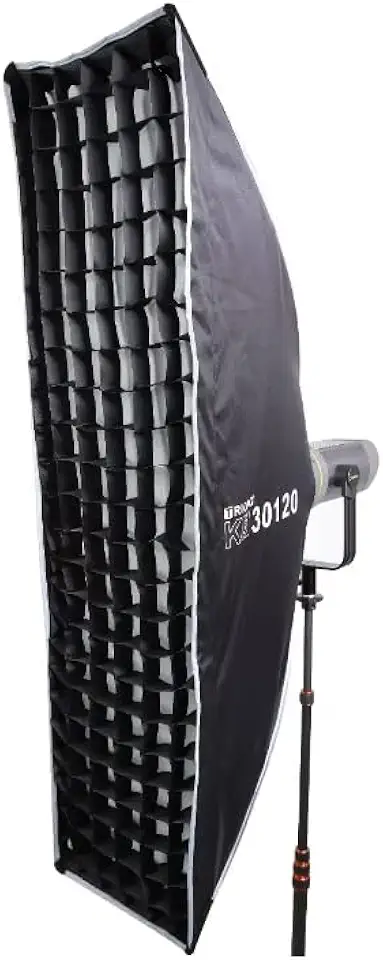 Triopo Softbox Retangular 30x120cm com Grid, Montagem Bowens, Sistema de Montagem Rápida