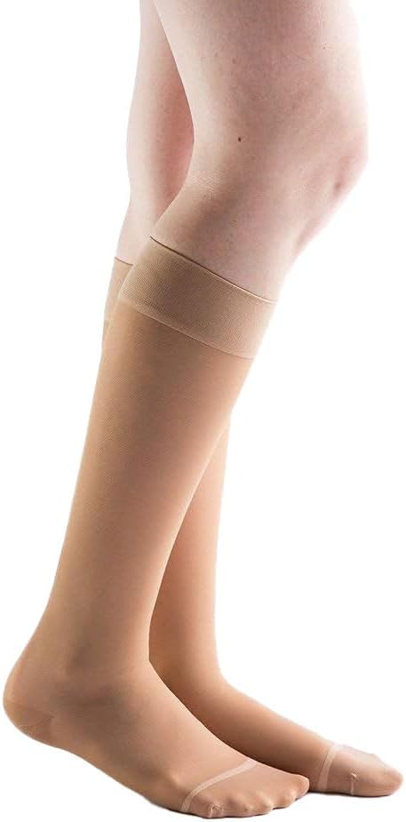 Actifi Compression Stockings for Women Knee High 20-30 mmHg, Firm Sheer Support Hose for Swelling, Circulation and Travel, Closed Toe Compression Socks