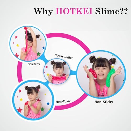 Image of HOTKEI (2 Liter) Blue Slime Glue DIY Magic Toy Jelly Putty Making kit Set Borax Slime Glue Liquid Gel Toy for Boys Girls Kids for Making Slime at Home