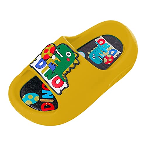 Boys Girls Toddler Slippers Little Kid Cloud Slides Sandals Thick Sole Shoes Shower Bathroom Pool (Yellow, 8.5 Toddler)