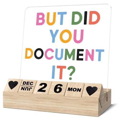 But Did You Document It Office Desk Decor - Wooden Block Calendar
