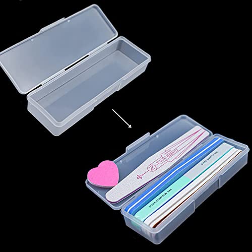 Image of 4PCS Plastic Storage Personal Box for Nail, Nail Implement Box (clear) | Lokyango Manicure Tool Box Nail Tool Storage Box Nail Storage Organizer Container Case for Manicure Pedicure Supplies