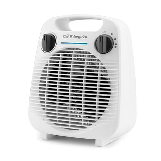 Orbegozo FH 5041, Calefactor eléctrico, 2000 W, 3 posiciones de funcionamiento, calor instantáneo, diseño vertical, función ventilador, color blanco