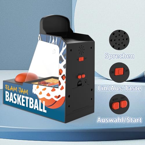 Golden Security Mini Basketball Games, Basketball Toys, Tabletop Basketball Game for Kids and Adults, Desk Games for Office for Adult to Reduce Stress, Basketball Gifts for Boys 8-12 (Orange)