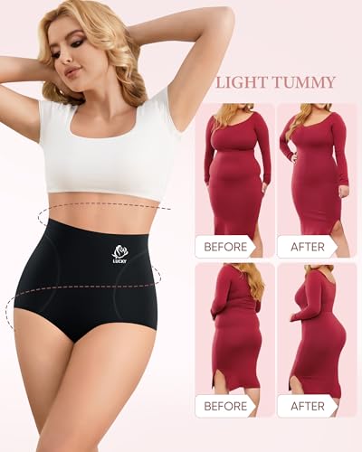 Women's Underwear 4 Pack Tummy Control High Waisted Ladies Panties Postpartum Compression Briefs Full Coverage2