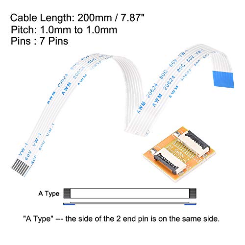Cable flexible plano tipo A con adaptador de 7 pines 200mm miniatura 2