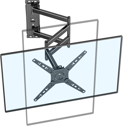 Soporte TV Pared con Brazo de Extensión de 1035mm, FORGING MOUNT 360° Rotación Soporte Pared TV Horizontal Vertical para TVs/Monitores de 17 50 Pulgadas, Giratorio e Inclinable, MAX VESA 300x300mm