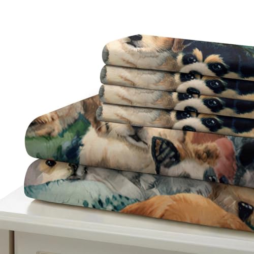 Housse de couette chiot 3D microfibre avec fermeture éclair - 7