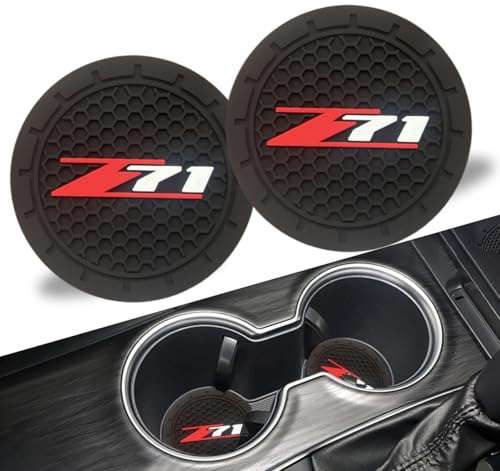 Portavasos para carro 2 piezas en silicona negro miniatura 1
