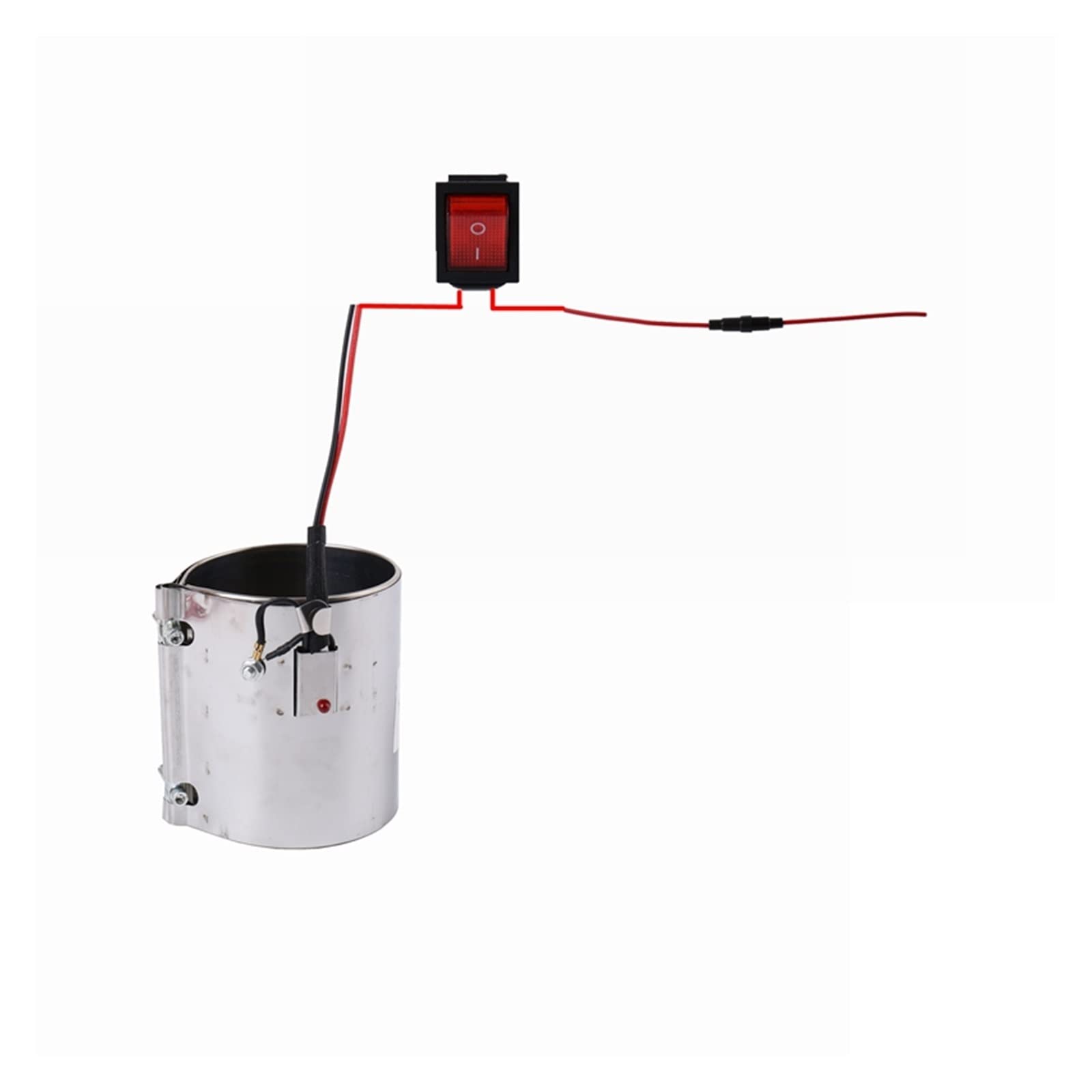CARZE Réchauffeur de Filtre Diesel Universel réglable 120W 12V 24V for préchauffeur de Filtre Diesel d'hiver de véhicule Diesel de Camion de Voiture(80x90 12V)