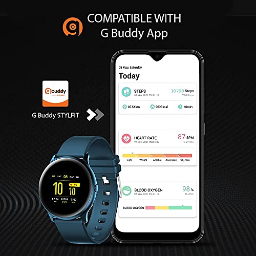 Image of (Refurbished) Gionee STYLFIT GSW7 Smartwatch with SPO2 Monitoring, Heart Rate Sensor, Full Touch Control