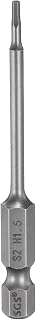 HARFINGTON H1.5 육각 헤드 드릴 비트 렌치 1.5mm 메트릭 플랫 팁 0.6cm(1/4인치) 육각 섕크 80mm (3.15인치) 긴 자석 육각형 스크류 드라이버 소켓 산업용 스크루 드라이버 파워 비트