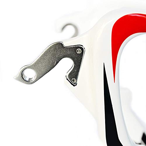 Bero Carbon Fiber Mountain Bike Frame, 26" Glossy Unibody Internal Cable Routing T800 Ultralight Mtb Frame (White Red, 17 Inch) #TOP7