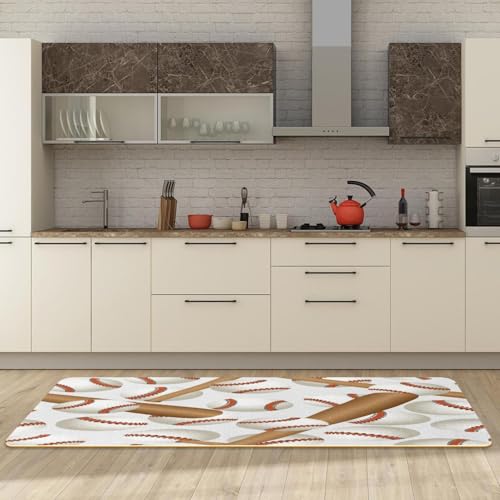 Alfombrillas de cocina para evitar resbalones, alfombras de béisbol absorbentes VAPOKF 3