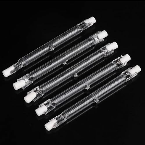 WYLIELAMSH 5 Pack R7S 78MM 100w 150w 118mm 300W 230V 400W,R7S Halogen Linear Light Bulb, 189MM 1000W Dimmable Halogen Lamp for Construction Work Landscape Lighting 118MM-500W