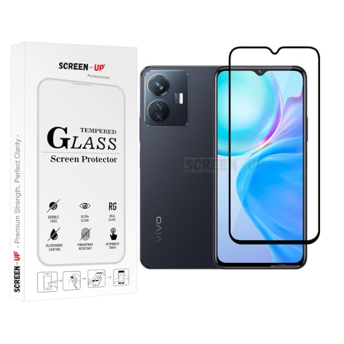 Image of ScreenUp Tempered Glass For vivo Y77e (t1) - Ultra Clear, 9H Scratch Resistant, Full Coverage, Easy Install Screen Protector