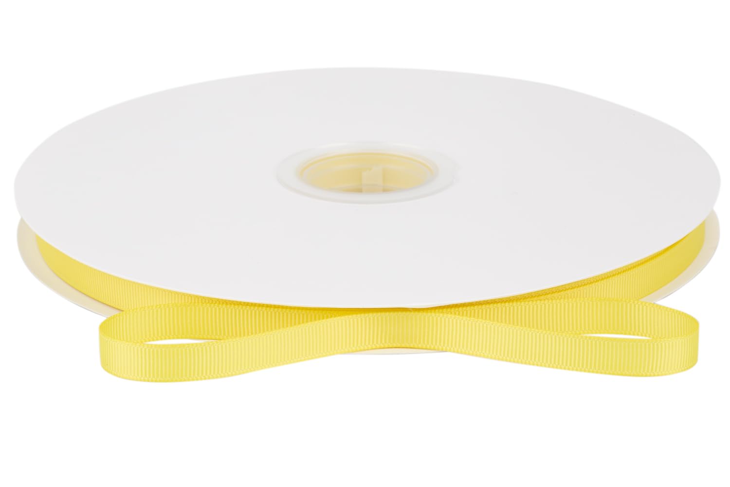 Tekdeere 9mm Solid Lemon Grosgrain Ribbon 91 Meters, Perfect for Gift Wrapping Crafts, Bows Making, Sewing, Wreaths - Image 3