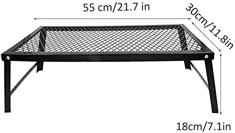 Camping Grill Gate Foldable BBQ Campfire Grill Grate for Camping BBQ Mountaineering Camping Supplies