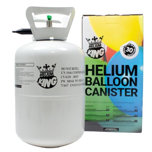 Helium King Helium Balloon Canister - 30 9 Inch Balloon Helium Gas Cylinder - Pack of 2 - 2