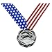 Decade Awards Cornhole Fusion Medal- Silver | Corn Hole Medal with Stars & Stripes Ribbon - 3 Inch Wide (Silver)