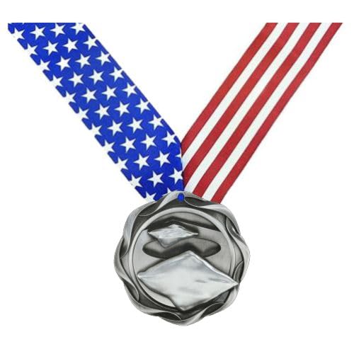 Decade Awards Medalla Cornhole Fusion, oro, plata o bronce, medalla de agujero de maíz con cinta de estrellas y rayas, 7,6 cm de ancho