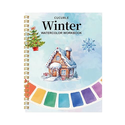 Cuaderno de trabajo para adultos - Juego de pintura navideña Artesanía de Arte | Pintura de Papel Artesanías Vooor Exploración Creativa Dibujo Colores Viajar Niños Adolescentes Adultos |