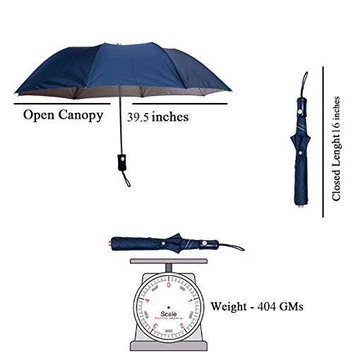 Image of Sun A-Series 2 Fold UV Protective Umbrella (Navy Blue)