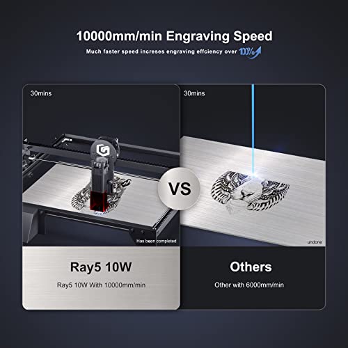 Image of Longer RAY5 Laser Engraver, 10W Output Power, 3.5 inch Color Touch Screen,Working Speed Up to 24000mm /min,Engraving Machine for Wood /Glass /Acrylic /Leather,Working Area: 400 * 400mm