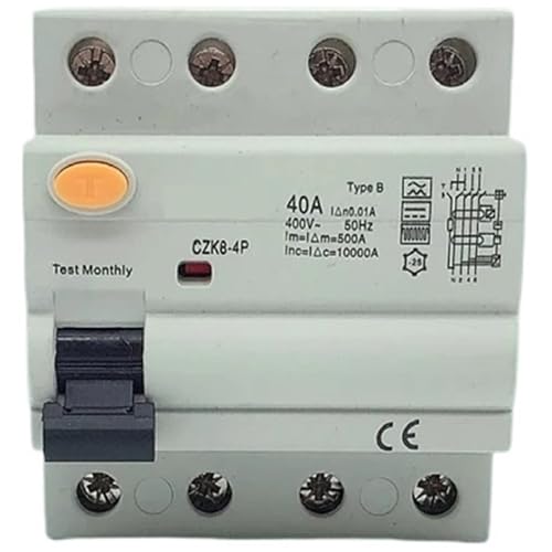 RCD Type B 4P 25A 100mA haute immunité avec pouvoir de coupure 10KA