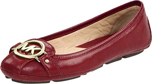 Michael Michael Kors Mujeres Fulton Moc Piel Zapatilla de Ballet, Bright Red, Talla 6.5