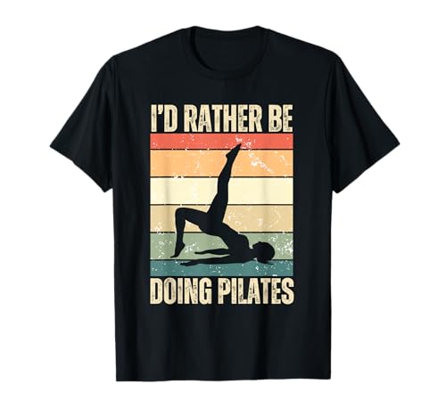 Prefiero hacer Pilates, divertido entrenamiento retro Camiseta